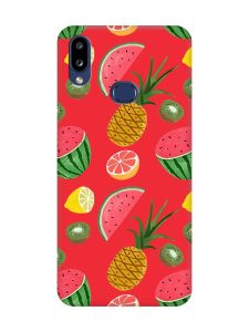 Матовий червоний чохол на Samsung Galaxy A10s (A107) :: Фруктовий мікс (принт 347)
