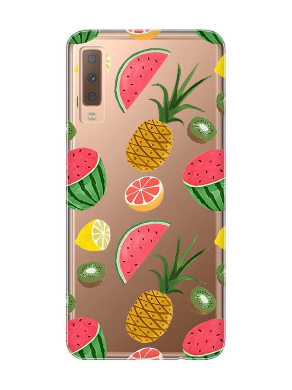 Прозорий чохол на Samsung Galaxy A7(2018) A750 :: Фруктовий мікс (принт 347)