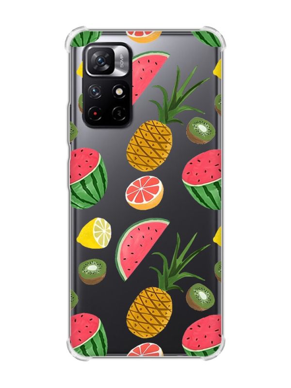 Чохол з потовщеними кутами на Xiaomi Redmi Note 11 5G :: Фруктовий мікс (принт 347)