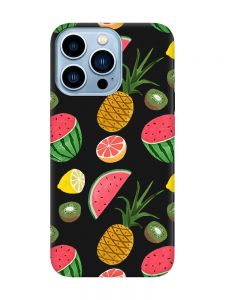 Матовий чорний чохол на Apple iPhone 13 Pro Max :: Фруктовий мікс (принт 347)