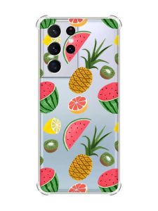 Чохол з потовщеними кутами на Samsung Galaxy S21 Ultra :: Фруктовий мікс (принт 347)