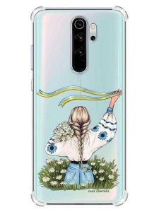 Чохол з потовщеними кутами на Xiaomi Redmi Note 8 Pro :: Дівчина зі стрічкою (принт 17)