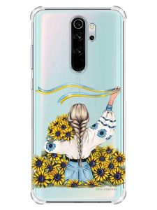 Чохол з потовщеними кутами на Xiaomi Redmi Note 8 Pro :: Дівчина зі стрічкою (принт 25)