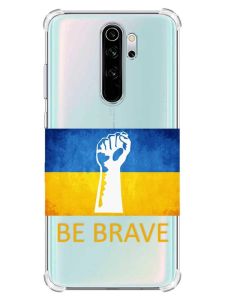 Чохол з потовщеними кутами на Xiaomi Redmi Note 8 Pro :: Мужність Україна (принт 42)