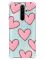 Чохол з потовщеними кутами на Xiaomi Redmi Note 8 Pro :: Сердечка рожеві (принт 78)