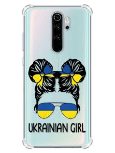 Чохол з потовщеними кутами на Xiaomi Redmi Note 8 Pro :: Українська дівчина (патріотичний принт 113)