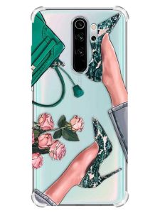 Чохол з потовщеними кутами на Xiaomi Redmi Note 8 Pro :: Туфельки і квіти (принт 225)