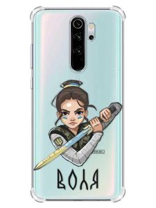 Чохол з потовщеними кутами на Xiaomi Redmi Note 8 Pro :: Українська захисниця (патріотичний принт 169)