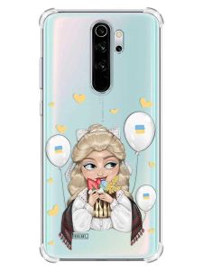 Чохол з потовщеними кутами на Xiaomi Redmi Note 8 Pro :: Українка з солодощами (патріотичний принт 175)