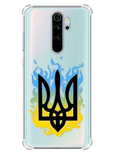 Чохол з потовщеними кутами на Xiaomi Redmi Note 8 Pro :: Тризуб Полум'я (принт 257)