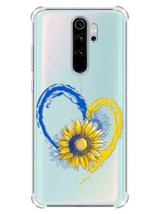 Чохол з потовщеними кутами на Xiaomi Redmi Note 8 Pro :: Серце з соняхом. Україна (принт 260)