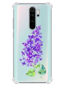 Чохол з потовщеними кутами на Xiaomi Redmi Note 8 Pro :: Гілочка бузку (принт 280)