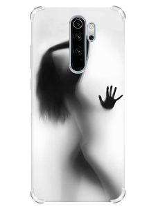 Чохол з потовщеними кутами на Xiaomi Redmi Note 8 Pro :: Силует дівчини (принт 66)