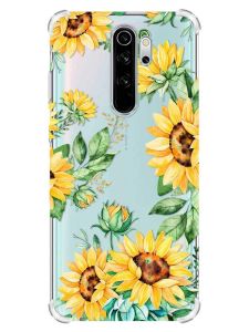 Чохол з потовщеними кутами на Xiaomi Redmi Note 8 Pro :: Соняхи (принт 288)