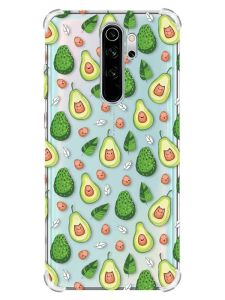 Чохол з потовщеними кутами на Xiaomi Redmi Note 8 Pro :: Авокадо з котиками (принт 301)