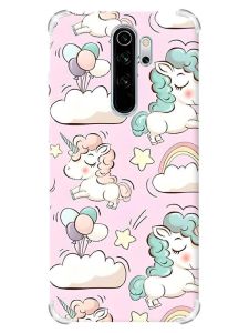 Чохол з потовщеними кутами на Xiaomi Redmi Note 8 Pro :: Єдинороги (принт 106)