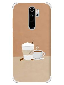 Чохол з потовщеними кутами на Xiaomi Redmi Note 8 Pro :: Кава (принт 108)