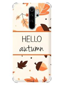 Чохол з потовщеними кутами на Xiaomi Redmi Note 8 Pro :: Привіт, осінь (принт 109)