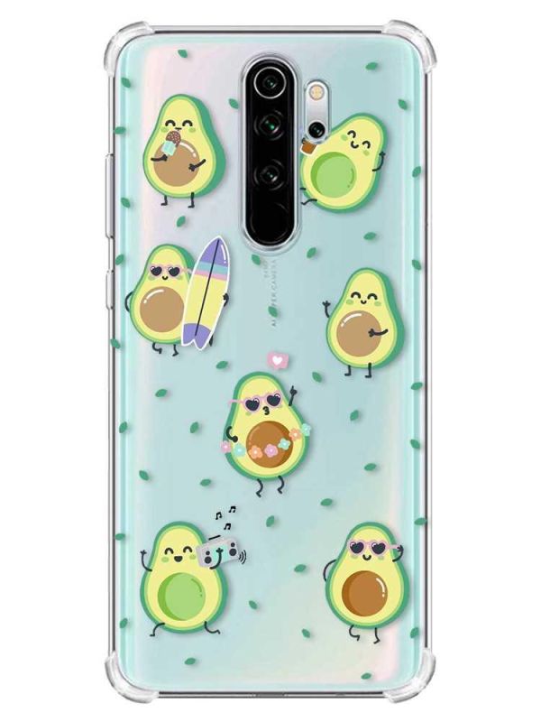 Чохол з потовщеними кутами на Xiaomi Redmi Note 8 Pro :: Авокадо на відпочинку (принт 302)