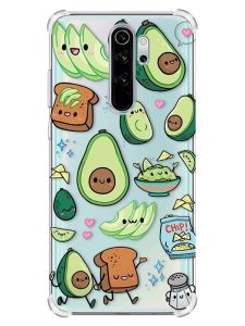 Чохол з потовщеними кутами на Xiaomi Redmi Note 8 Pro :: Милі авокадо каваї (принт 305)