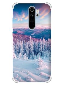 Чохол з потовщеними кутами на Xiaomi Redmi Note 8 Pro :: Зимові гори (принт 163)