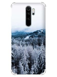 Чохол з потовщеними кутами на Xiaomi Redmi Note 8 Pro :: Зимовий ліс (принт 164)