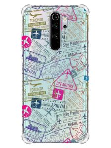 Чохол з потовщеними кутами на Xiaomi Redmi Note 8 Pro :: Подорожі. Штампи (принт 316)