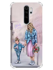 Чохол з потовщеними кутами на Xiaomi Redmi Note 8 Pro :: Мама і донька (принт 56)