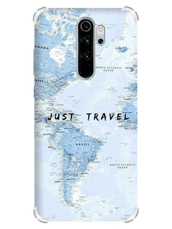 Чохол з потовщеними кутами на Xiaomi Redmi Note 8 Pro :: Подорожі. Карта (принт 323)
