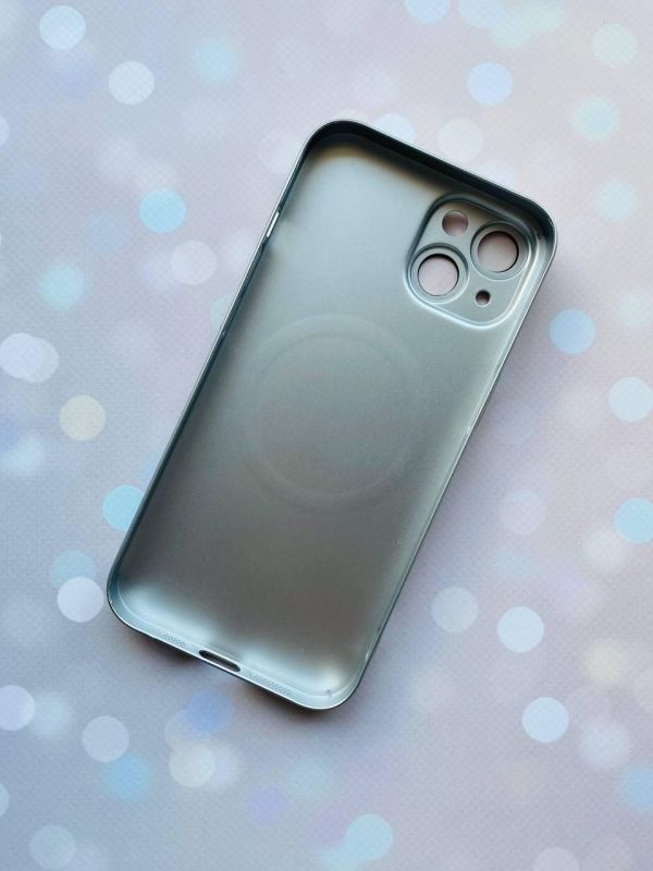 Ультратонкий чохол MagSafe на iPhone 14 із додатковим захистом камер :: Срібний