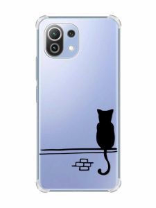 Чохол з потовщеними кутами на Xiaomi Mi 11 Lite :: Кіт (принт 130)