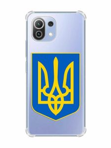 Чохол з потовщеними кутами на Xiaomi Mi 11 Lite :: Тризуб Україна (принт 256)