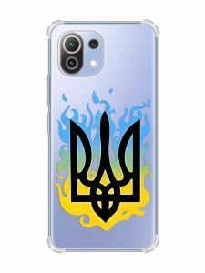 Чохол з потовщеними кутами на Xiaomi Mi 11 Lite :: Тризуб Полум'я (принт 257)