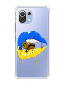 Чохол з потовщеними кутами на Xiaomi Mi 11 Lite :: Губи і патрон (принт 264)