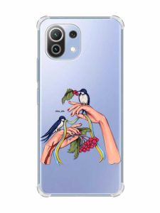Чохол з потовщеними кутами на Xiaomi Mi 11 Lite :: Ластівки (патріотичний принт 15)