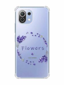 Чохол з потовщеними кутами на Xiaomi Mi 11 Lite :: Лавандовий віночок (принт 19)