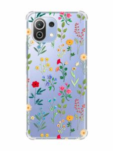 Чохол з потовщеними кутами на Xiaomi Mi 11 Lite :: Квітковий фон (принт 269)