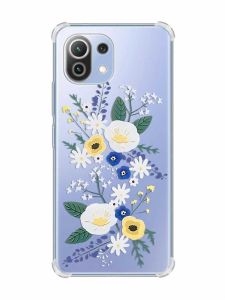 Чохол з потовщеними кутами на Xiaomi Mi 11 Lite :: Квіти. Акварель (принт 271)