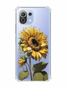 Чохол з потовщеними кутами на Xiaomi Mi 11 Lite :: Соняшник (принт 274)