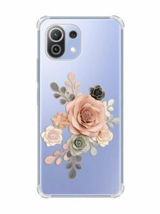 Чохол з потовщеними кутами на Xiaomi Mi 11 Lite :: Троянди (принт 275)