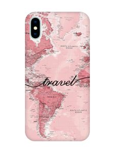 Чохол з чорними боками на iPhone X / Xs :: Карта (принт 319)