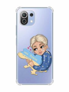 Чохол з потовщеними кутами на Xiaomi Mi 11 Lite :: Моя Україна (патріотичний принт 24)