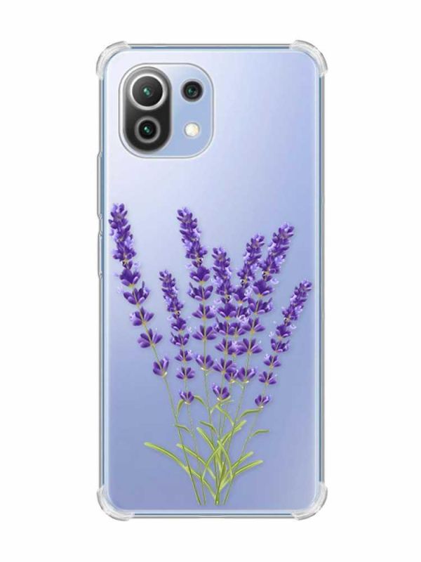 Чохол з потовщеними кутами на Xiaomi Mi 11 Lite :: Лаванда (принт 28)
