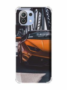Чохол з потовщеними кутами на Xiaomi Mi 11 Lite :: Авто помаранчеве (принт 237)