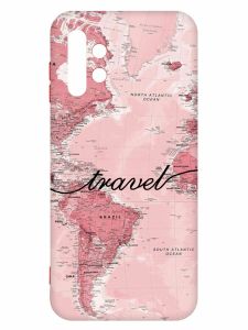 Чохол з червоними боками на Samsung A13 4G :: Карта (принт 319)