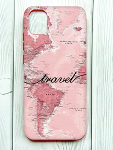 Чохол з червоними боками на Samsung Galaxy A04E/A042 :: Карта (принт 319)