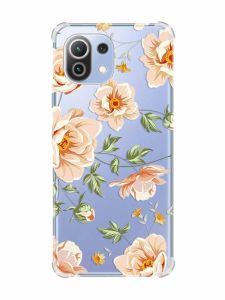 Чохол з потовщеними кутами на Xiaomi Mi 11 Lite :: Квіти пастельні (принт 277)
