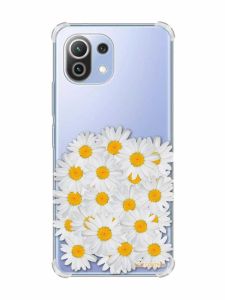 Чохол з потовщеними кутами на Xiaomi Mi 11 Lite :: Букет ромашок (принт 40)