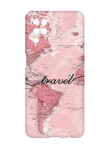 Чохол з червоними боками на Samsung Galaxy A12 :: Карта (принт 319)