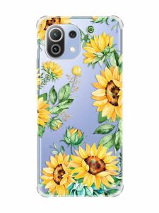 Чохол з потовщеними кутами на Xiaomi Mi 11 Lite :: Соняхи (принт 288)